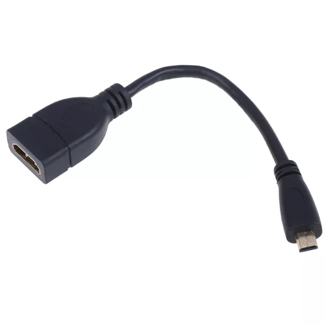 Micro HDMI to HDMI Male to Female adapter Cable connector for HDTV Type D h_jr