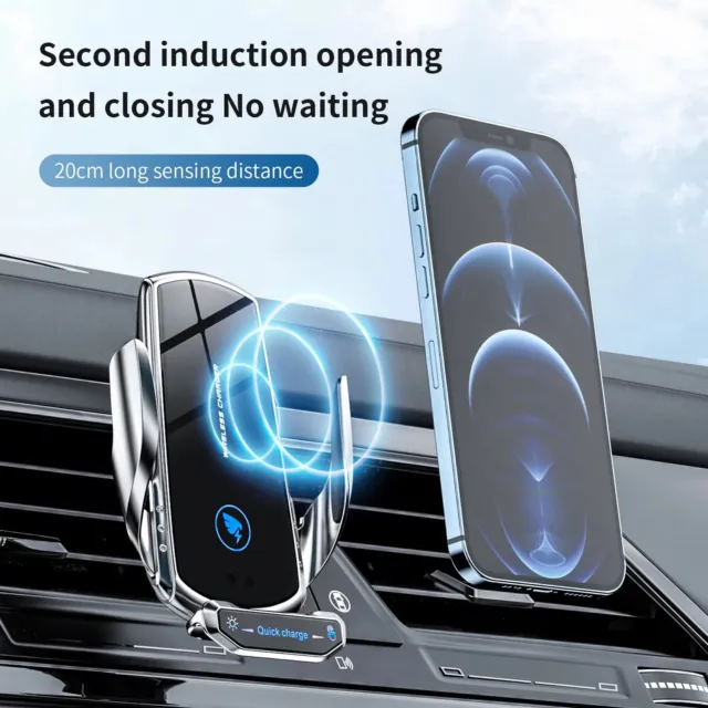 Qi Wireless Charger Auto Handyhalterung Induktions mit ladefunktion Clamping KFZ 6