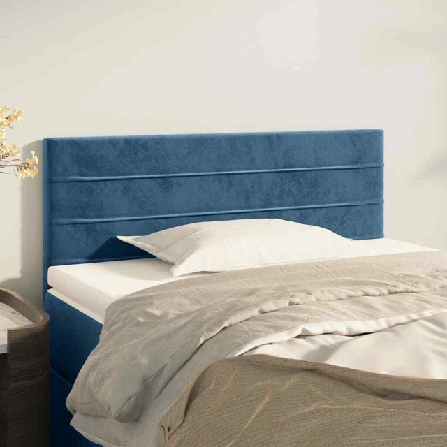 Vidaxl Testiera Blu Scuro 100x5x78/88 cm in Velluto