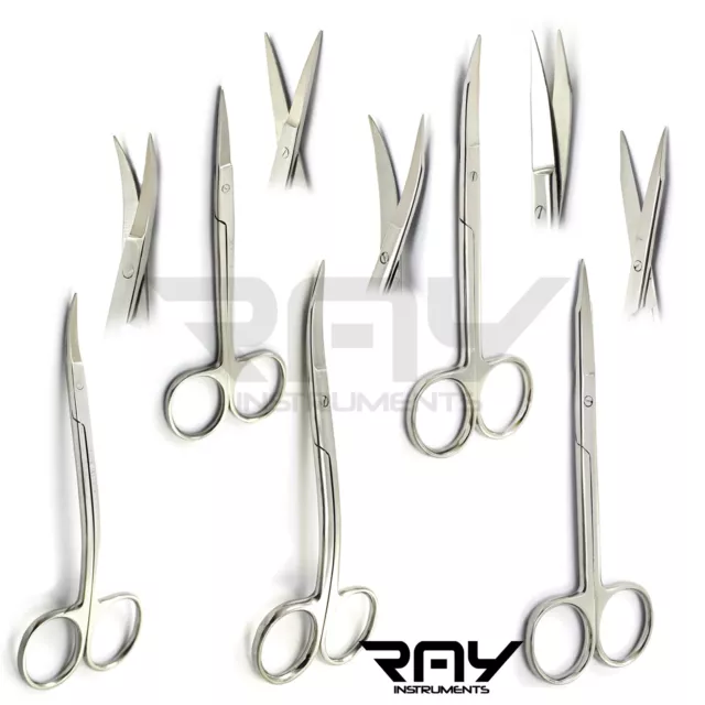 Surgical Scissors Medical Dental Veterinary Microsurgery Dissecting Shears New