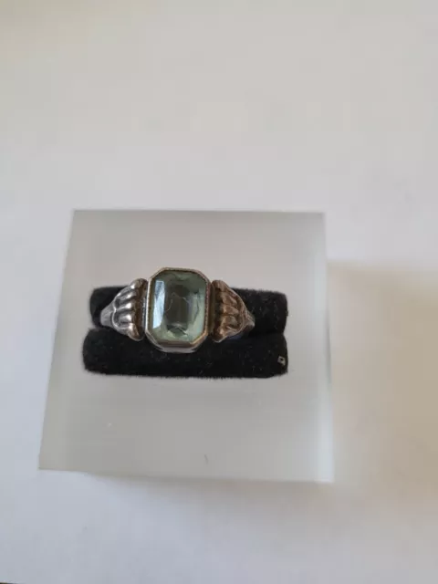 Art_Deco 835er Silber  Ring viereckiger Aquamarin  Antikschmuck 2