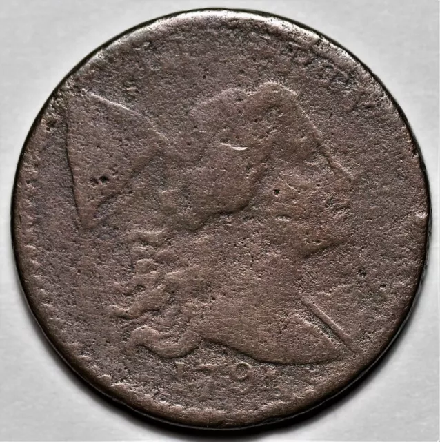 1794 Liberty Cap Large Cent - Fallen 4 - US 1c Copper Penny Coin - L45