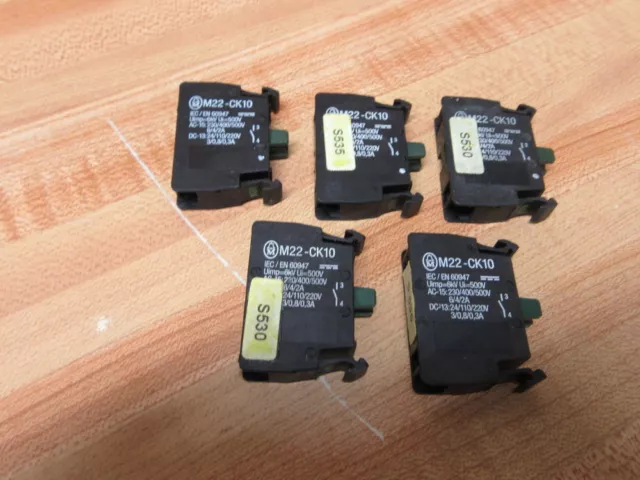 Moeller Klockner M22-CK10 Eaton Contact Block M22CK10 (Pack of 5)