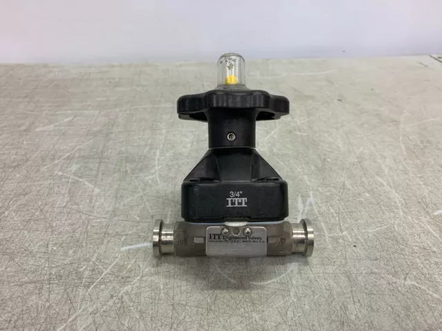 ITT Top Flow 3/4" Manual Bonnet Diaphragm Valve Sanitary Tri Clamp Connect 963S