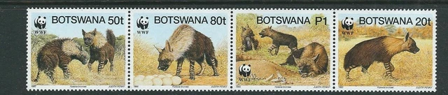 BOTSWANA 1995 WWF HYENA's set in complete strip of 4 VF MNH £6.05 ...