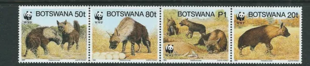 Botswana 1995 Wwf Hyena's Ensemble En Complet Bande De 4 VF MNH