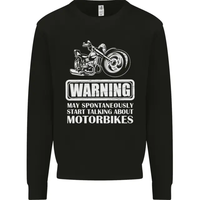 Felpa maglione bambini Start Talking About Motorbikes divertente biker