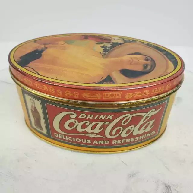 Vintage Style Drink Coca Cola Metal Tin Container 3.5x5.5x2.5" 3