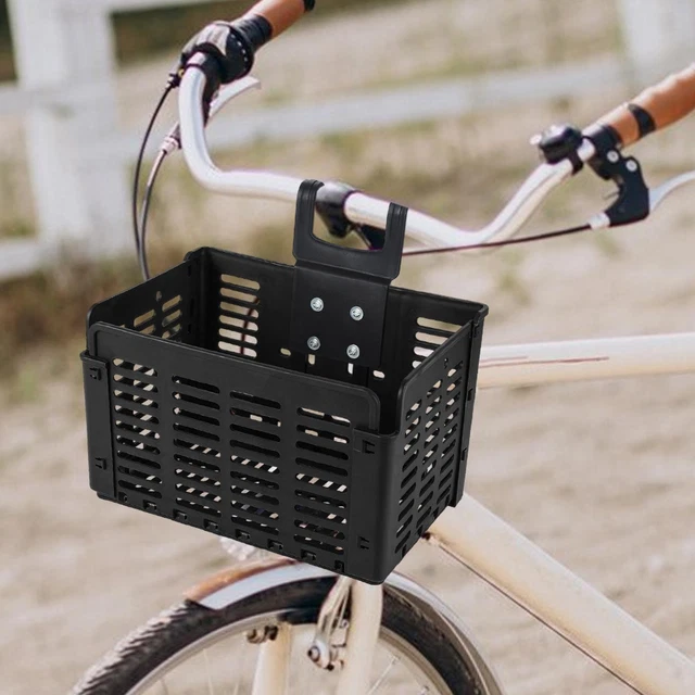 Panier à vélo Basil Green Life - Grand panier en rotin - Avant - Brun