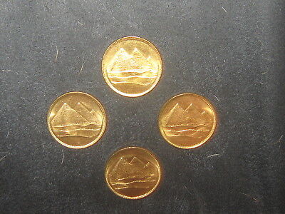 Wholesale Lot 4-18MM Egyptian Egypt Pyramid Rose Gold Coin Vintage  Coins