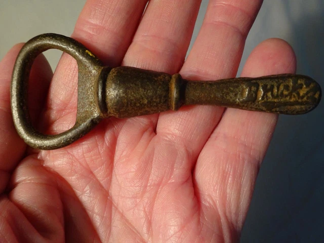 EARLY OLD Cast Iron BRUCK'S BEER BOTTLE OPENER Cincinnati Ohio