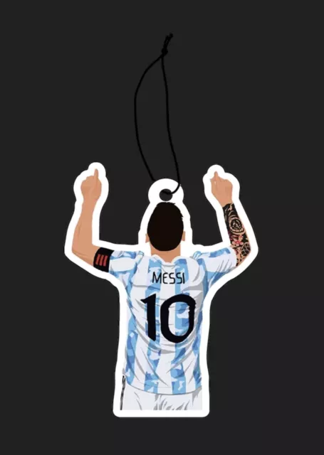 Messi 10 Argentina Celebration - Car Air Freshener - Vanilla, New Car & Coconut