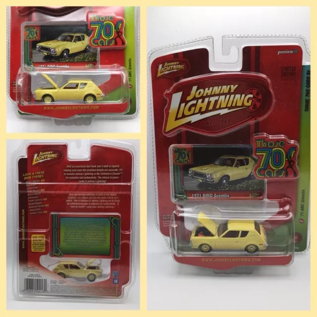 Johnny Lightning 1971 71 AMC Gremlin American Motors Corp Yellow New in Package