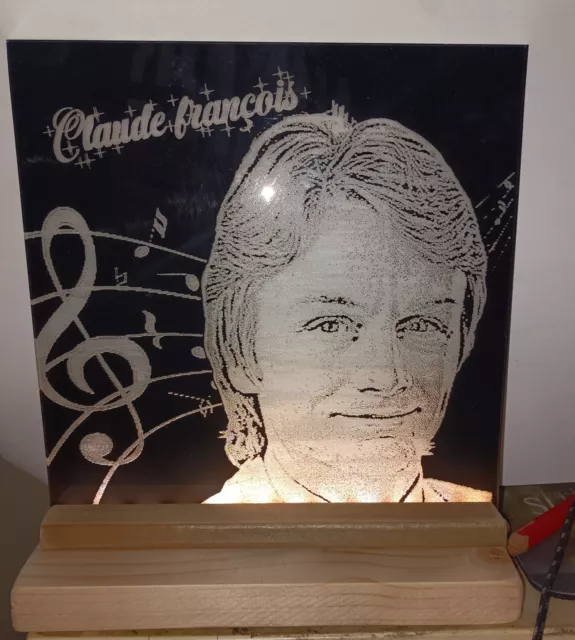 Lampe de chevet veilleuse LED  Claude François Couleur blanc chaud