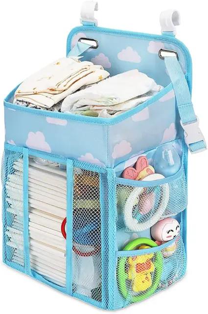 Nappy Organizer Basket Diaper Caddy Nursery Storage Baby Bin Infant Wipes Bag