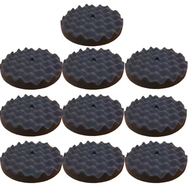 Waffelschwämme  Polierschwämme gewaffelt schwarz 10 Stück 150mm x 30mm