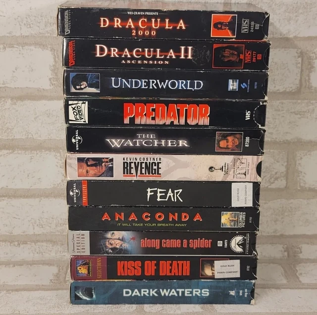 VHS HORROR MOVIE VHS Tape Lot Predator Dracula 2000 Dracula 2