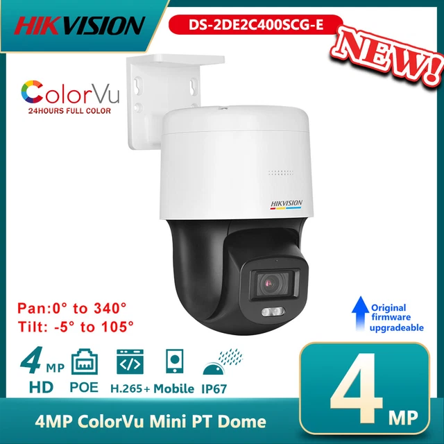 US HIKVISION COLORVU PT Dome speed IP camera 4MP Mic Full Color DS ...