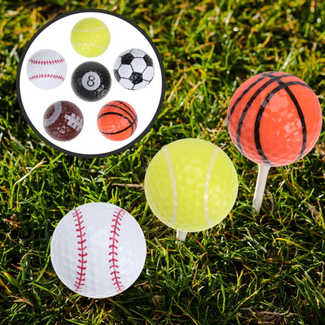 6 PCS Golf Plastik Übungsgeräte Baseball-Trainingsbälle Terrarienschale