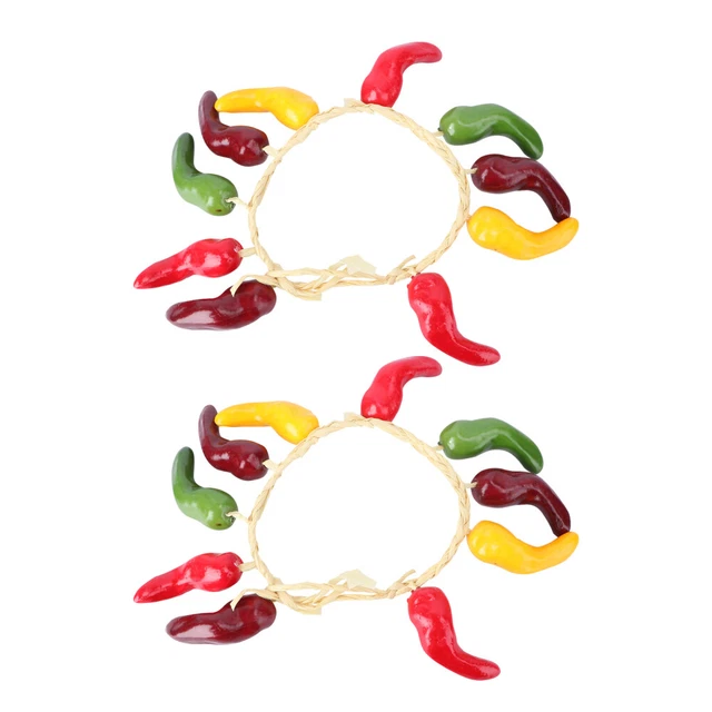 2 Pc Chili Gefälschte Paprika Saiten Gefälschte Hängen Aubergine