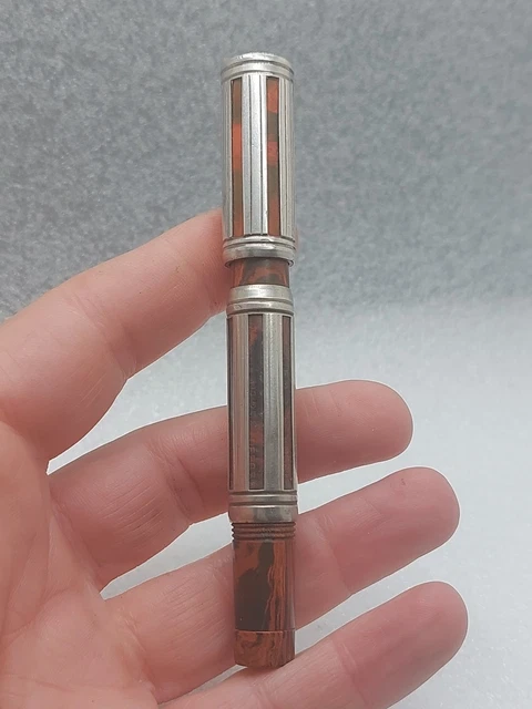 Stylo Plume En Argent Massif Vintage Gold Starry – Élégance Rétro à L'ancienne