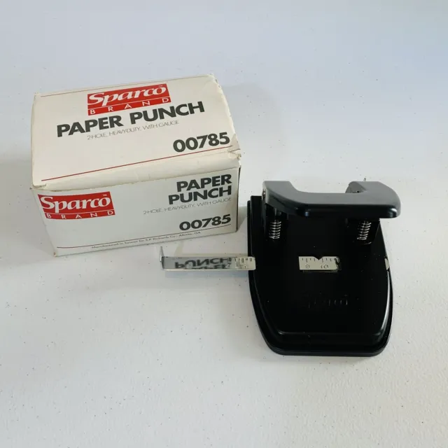 Sparco Brand Paper Punch 2-Hole, Heavy-Duty, with Gauge