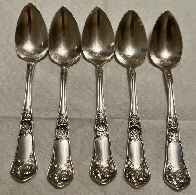 5 Oneida Community Reliance Plate Spoons