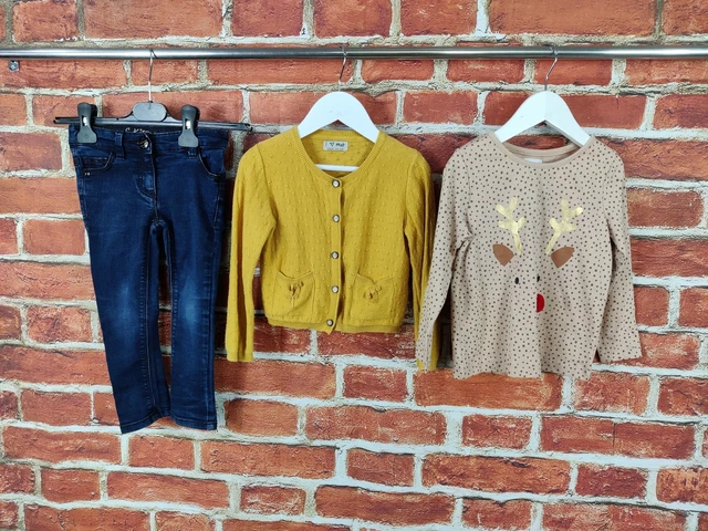 Girls Bundle Age 2-3 Years Next George Skinny Jeans Cardigan Christmas Tee 98Cm