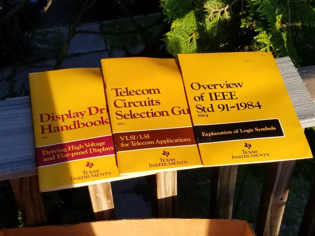 3 Vintage Texas Instruments Books Data Electronic Manual Display Driver Circuit