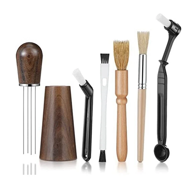 6 Pieces Espresso Coffee Stirrer Coffee Brush Set Espresso Brush Kit Espres P5L1