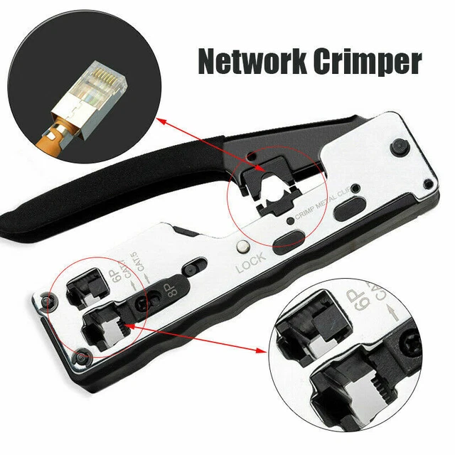 Connecteurs RJ45 étanches Sans Outil - 10 Pièces, CAT6, Blindés - Pour Câble Réseau 24-26 AWG, 1 Gbit/s, Intérieur/extérieur - 10