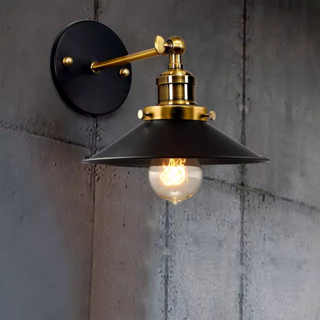 Vintage Wall Lamp Plug-In Industrial Wall Sconce Light Bedroom Lighting Fixture