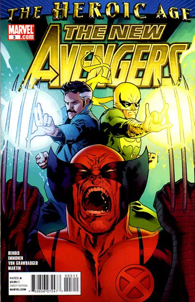 NEW AVENGERS ISSUE 3 - FIRST 1st PRINT HEROIC AGE - MARVEL COMICS