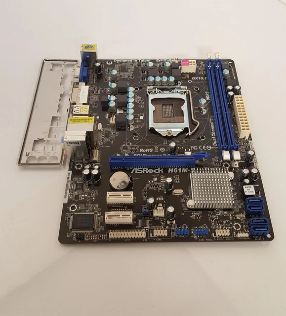 ASROCK H61M-S SOCKET LGA1155 DDR3 Micro ATX Motherboard With I/O Shield ...