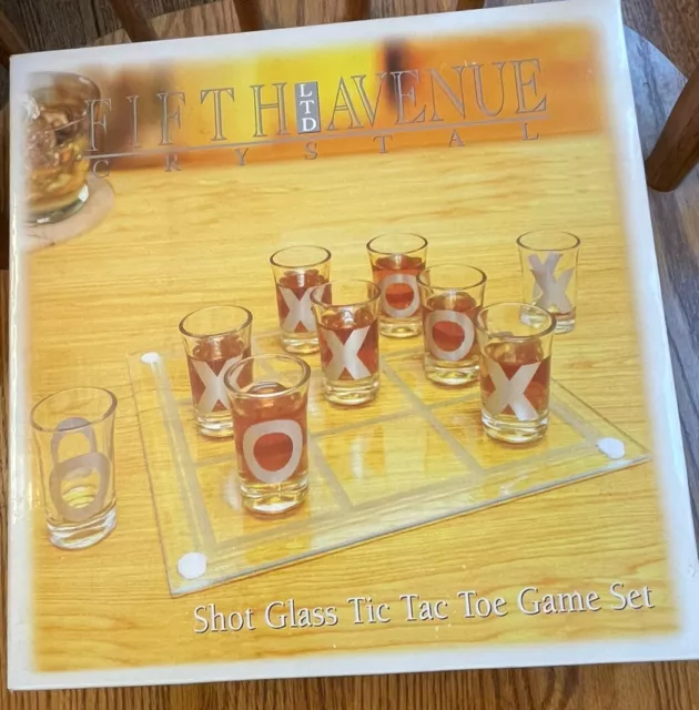 Fifth Avenue LTD Crystal: shot glass tic tac toe game set!