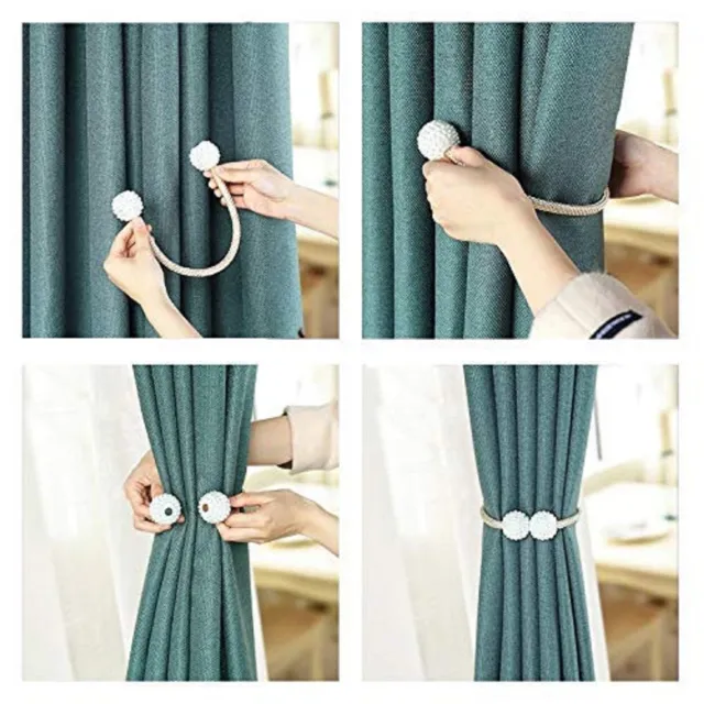 Beautiful Polyester Rope Holdbacks Curtain Tieback Random Colour Set of 2 Pcs
