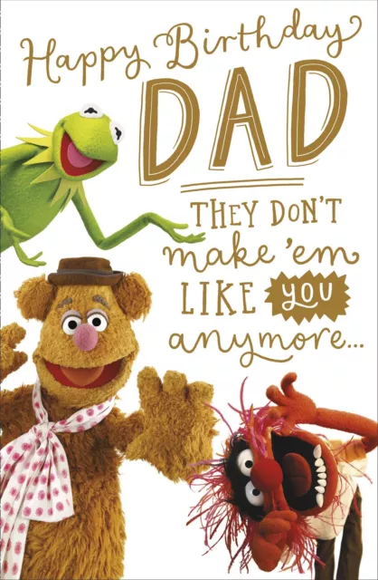 DISNEY MUPPETS DAD Happy Birthday Greeting Card Disney Character Cards ...