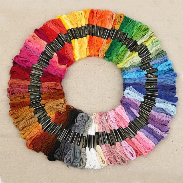 24Pcs/Lot Cotton Cross Floss Stitch Thread Embroidery Sewing Skeins Multi Colors