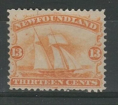 Terre-Neuve 1866 - 71 Queen Victory 13c. Jaune Orange N°25 Mlh Ray MF78351