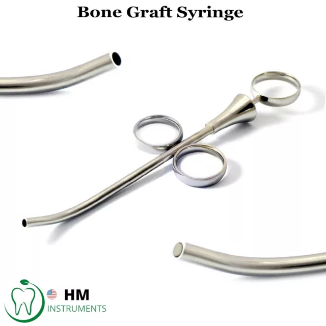 Dental Implant Bone Graft Syringe Dentistry Curved Used in Grafting Procedures