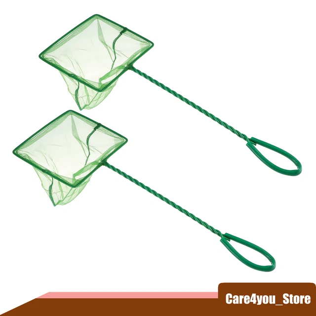 2Pcs Aquarium Fish Net Fish Tank Accessories Small Fish Fine Net Green 6''