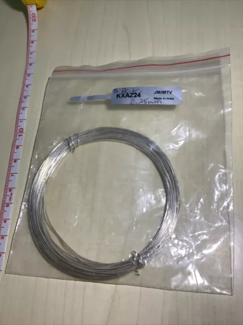 10M Silver Plated Copper Soft Wire 0.80Mm