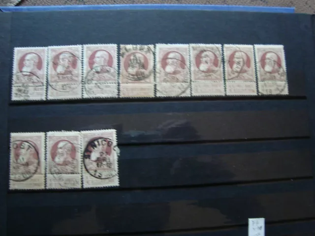 Belgien - Briefmarke Yvert Und Tellier N° 77 x11 Gestempelt Briefmarke Belgium