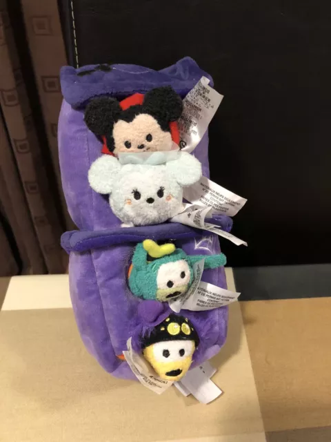 Disney Micro Tsum Tsum Halloween Haunted House Tower Set Mickey Minnie Goofy Etc