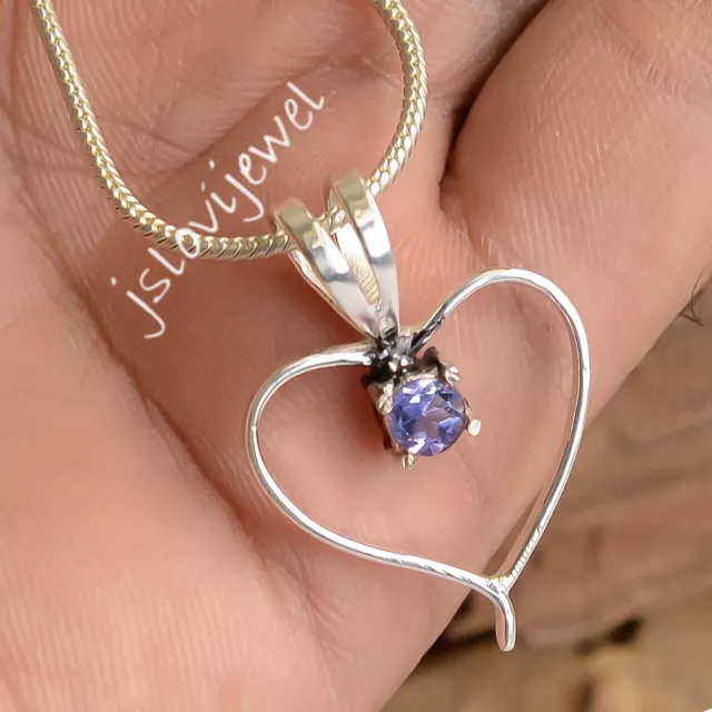 Faceted Amethyst Gemstone New Design Jewelry 925 Sterling Silver Pendant /pg-245