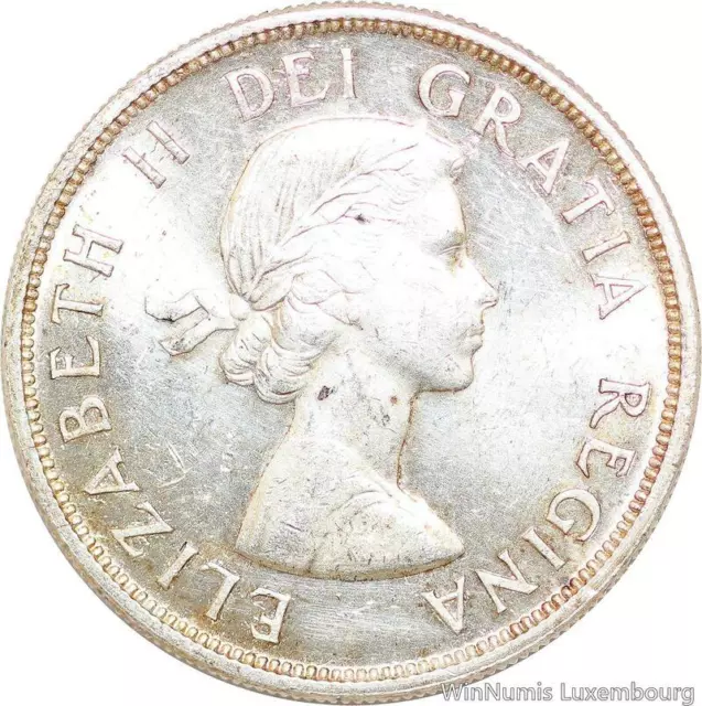 P2157 Canada Dollar Elizabeth II 1st portrait 1961 Silver UNC ->Make offer