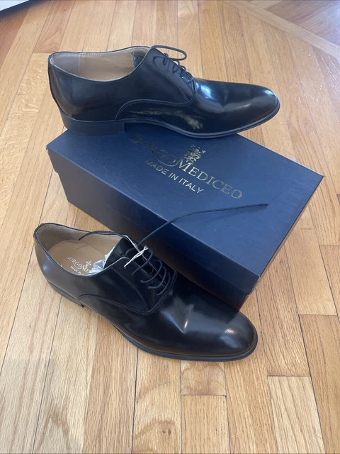 BORGO MEDICEO MENS Black Oxford Shoes Sz. 12 $59.99 - PicClick display picture 1
