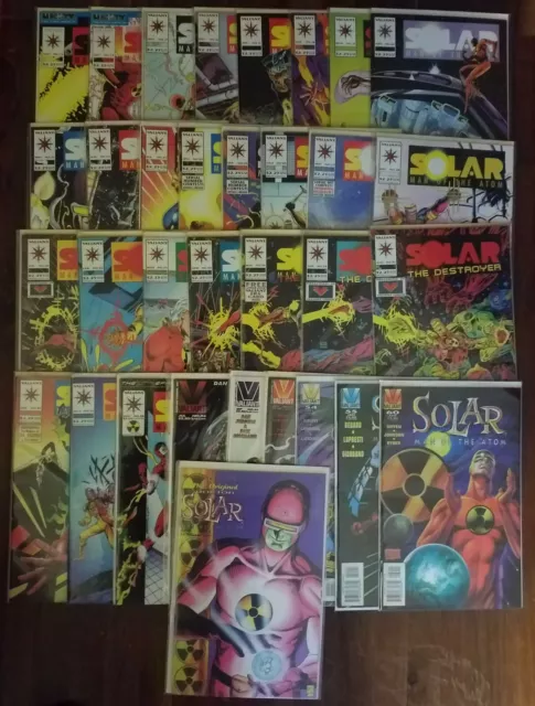 Solar: Man of the Atom - 34 Valiant Comic Lot - VF/NM - Bagged / Boarded