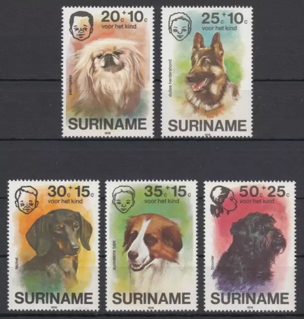 Surinam (Suriname) Nr. 738-742 postfrisch/** (MNH) - "voor het kind": Hunde