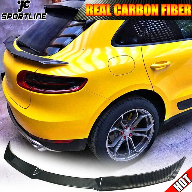 REAL CARBON REAR Trunk Spoiler Middle Wing For Porsche Macan Turbo GTS
